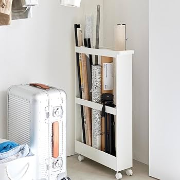 スリム 隙間収納 ラック 収納ワゴン キャスター付き スチール製 tower スリムワゴン キッチンワゴン キャスター付きワゴン 隙間